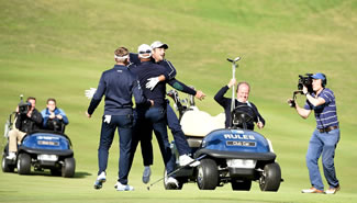 French golfers Raphael Jacquelin, Alex Levy, Romain Wattel, and Gregory Havret have set a new record for the world's fastest hole, going from tee to green in 34.8 seconds.