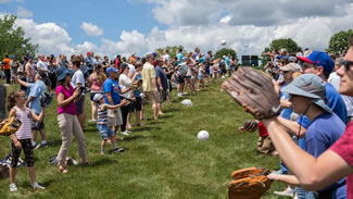 In north suburban South Barrington, 972 pairs of people tossed a ball back and forth at Willow Creek Community Church. 