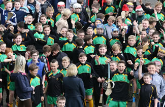 A total of 575 pupils, co-ordinated by Head of PE Conor Hynds, took part in the Largest hurling lesson, at the St Mary's Christian Brothers' Grammar School's, impressive facilities on the Glen Road, Belfast, according to the World Record Academy.
