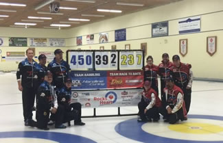 A group of 10 area curlers, who participated in a marathon bonspiel at the Coldwater District Curling Club ended their latest marathon game after playing continuously for 105 hours, six minutes and 51 seconds, thus setting the new world record for the Longest marathon curling, according to the World Record Academy.