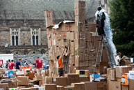 largest cardboard fort world record set by Duke University