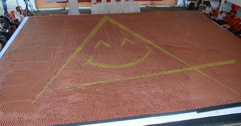 Largest Pet Bottle Mosaic: Glenmark breaks Guinness World Records