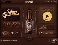first website made of chocolate Sagres Preta Chocolate