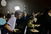 largest custard pie fight Drake University