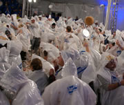 largest pie fight in Dallas by Shaw Floors