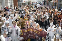 largest gathering of people dressed as cats during 'Catathon 2012' in Bridgend, UK