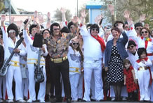 largest gahering of Elvis impersonators at Porthcawl Elvis Festival