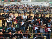 largest electric guitar ensemble world record set in Dimapur