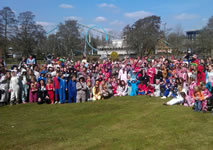largest gathering of people wearing one-piece pyjamas world record set at Drayton Manor Theme Park UK