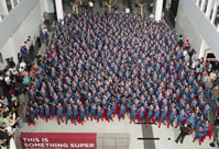 most people dressed as Superman world record set by Sears employees