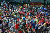 Four hundred and thirty people met at Ripley's Believe it or Not! St. Augustine Odditorium to try for a Guinness World Recods' record attempt for the most people pouring ice water over their heads. 