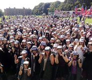 The Guinness World Records' record for the number of people dressed as Sherlock Holmes was smashed.The event at Temple Newsam, Leeds, West Yorks., saw fans set a new Guinness World Record for the most people dressed as the world's greatest detective. 