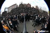 NEW YORK CITY, NY, USA -- About 1,830 Orthodox rabbis tried to win the selfie game by taking one with all of them together during the 31st annual Conference of Chabad-Lubavitch Emissaries in Crown Heights; Guinness World Records doesn't yet have a category for such a feat but fortunately, World Record Academy has UNLIMITED categories and recognized their achievement as the World's Largest Religious Selfie. 