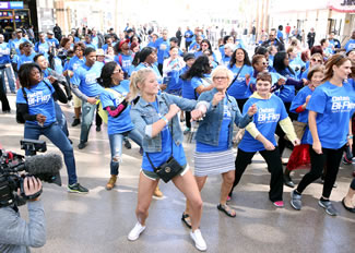 More than 250 Participants Gathered to Learn and Perform the High-Energy Merengue with Osteo Bi-Flex, led by Mary Murphy.