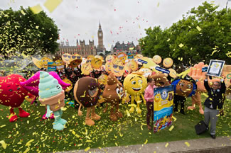 In anticipation of World Emoji Day, and the upcoming worldwide release of The Emoji Movie, emoji fans around the world celebrated by setting the world's first world record title for the Largest gathering of people dressed as emoji faces simultaneously across multiple venues.
