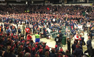 About 3,755 women and girls gathered at the Eastern Michigan University Convocation Center to beat the record of 2,229 Rosies set last year in California. The gathering included 58 original Rosies. 