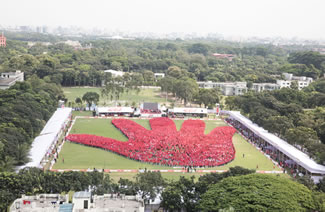On Global Handwashing Day, 11,000 children gathered along at Dhaka's Residential Model College field to form the 'World's Largest Human Image of a Hand', according to the World Record Academy.
