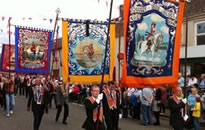 most banners in one parade in Kesh Co Fermanagh