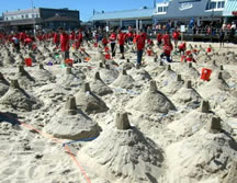 most sandcastles built in one hour world record set by Big Brothers Big Sisters of Ocean County