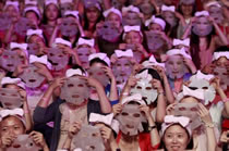 most people applying facial masks world record set in Taipei, Taiwan
