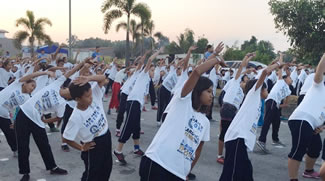 A total of 16,218 participants joined the fitness dance class surpassing Mexico's record set on Mar. 25, 2012 with 6,630 participants.