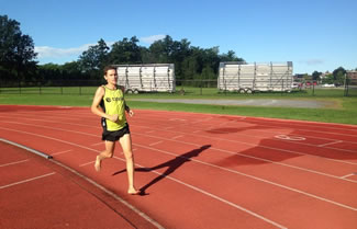 Teage O'Connor took the title of fastest runner sans footwear in the 100K category by completing the 62 miles on a University of Vermont track, barefoot, in seven hours and 13 minutes.