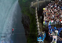 Nik Wallenda world record holder and the first person to walk tightrope across Niagara Falls