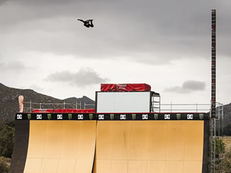 Monster Energy's Danny Way set another World Record for the highest skateboard air ever at 25.5 feet in the Cuyamaca Mountains above San Diego beating his previous record he set himself on June 12, 2003 at 23.5 feet.