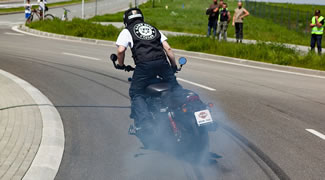 Maciej "DOP" Bielicki did a continuous rolling burnout over a distance of 4.479 kilometers (2.78 miles). The record was set on the first attempt, and the bike on which it was set was the latest Harley-Davidson Street Rod powered by a 750cc V-twin.