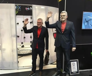 Backface, a Birmingham-based startup that bring creative projects to life through 3D printing and 3D scanning, has claimed the World Record for the tallest 3D printed human for an episode of The Gadget Show with a giant, oversized version of John Bentley.
