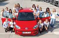 most people crammed into an Volkswagen Up