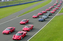 largest parade of Ferrari cars at Silverstone