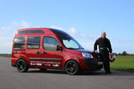 Creation Campers of Wrexham, a specialist in converting small vehicles into campervans, broke the land speed Guinness World records world record for a motorhome on a windy day at Elvington Airfield near York. The vehicle, a Fiat Doblo, was worked on for the best part of 12 months by Creation Campers co-owner, Simon Robins. The original diesel engine had already expired and was taken out and replaced with one from a Fiat Coupe 20v Turbo, which was tuned to provide a jaw-dropping 337bhp.