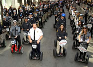  Kevin James, star of "Paul Blart: Mall Cop 2," joins security guards to successfully set the world record for the Largest Segway riding lesson.