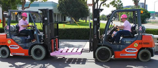  Online construction equipment rental company BigRentz broke the Guinness World Record for the longest pallet forklift relay as part of a fundraiser for Susan G. Komen Orange County. 