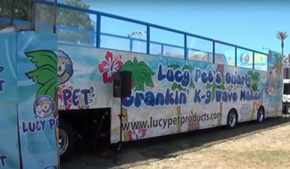  Lucy Pet's Gnarly Crankin' K9 Wave Maker 2017 Tournament of Roses Parade float under construction at the Fiesta Float barn in Irwindale, Calif. The 126-foot-long, 148,250 lbs. float set the World Record for the longest and heaviest float in history.