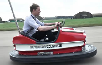 British inventor and YouTuber Colin Furze set a World Record by modifying a bumper car with a 600cc 100bhp engine, which allowed it to travel at speeds more than 100 miles per hour.