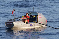 fastest solo crossing of the Atlantic in a rowing boat world record set by Charlie Pitcher